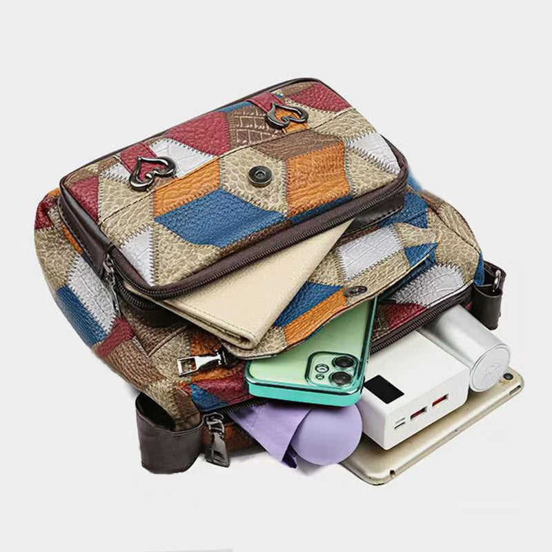Ladie's handbag, can be carried across the shoulder with a geometric design, suitable for work occasions.
