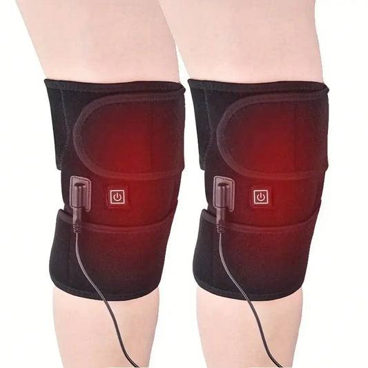 USB Heating Knee Wrap 3 Temperature Levels Adjustable Warmth Neoprene Material Long 2M Cable for Comport