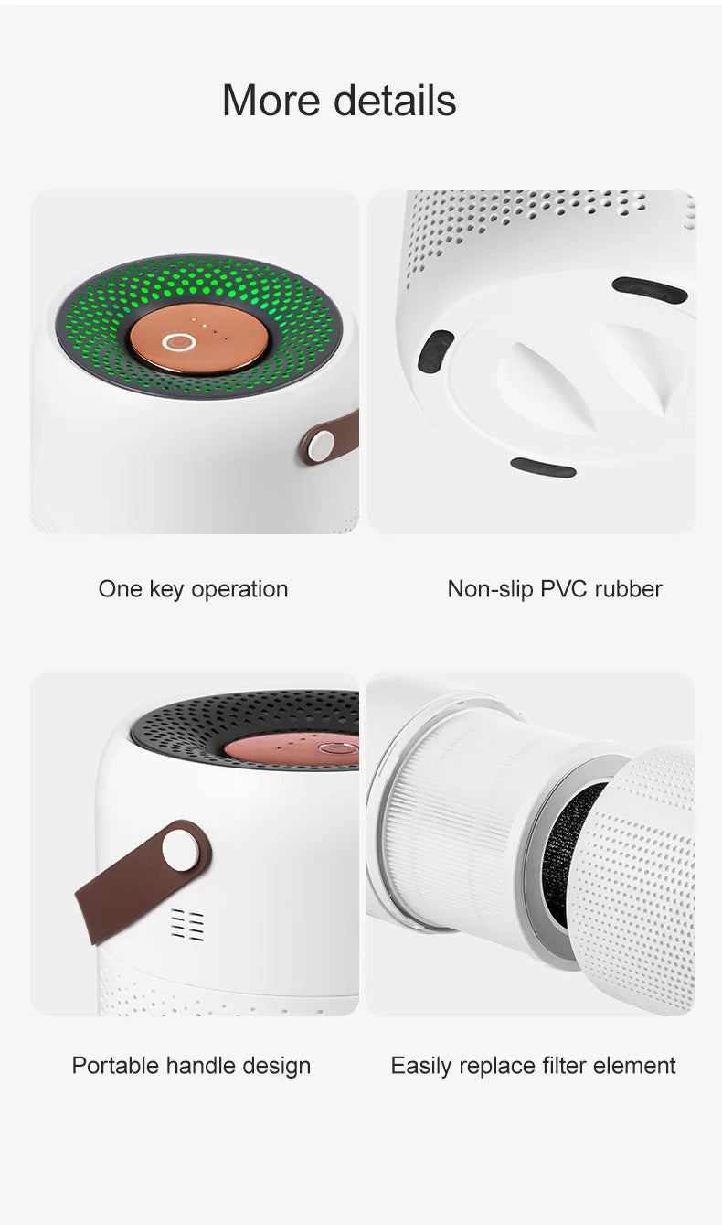 AP07 Air Purifier USB Negative Ions Generator Remover Formaldehyde for Home Portable Air Cleaner Perfume for Desktop Office
