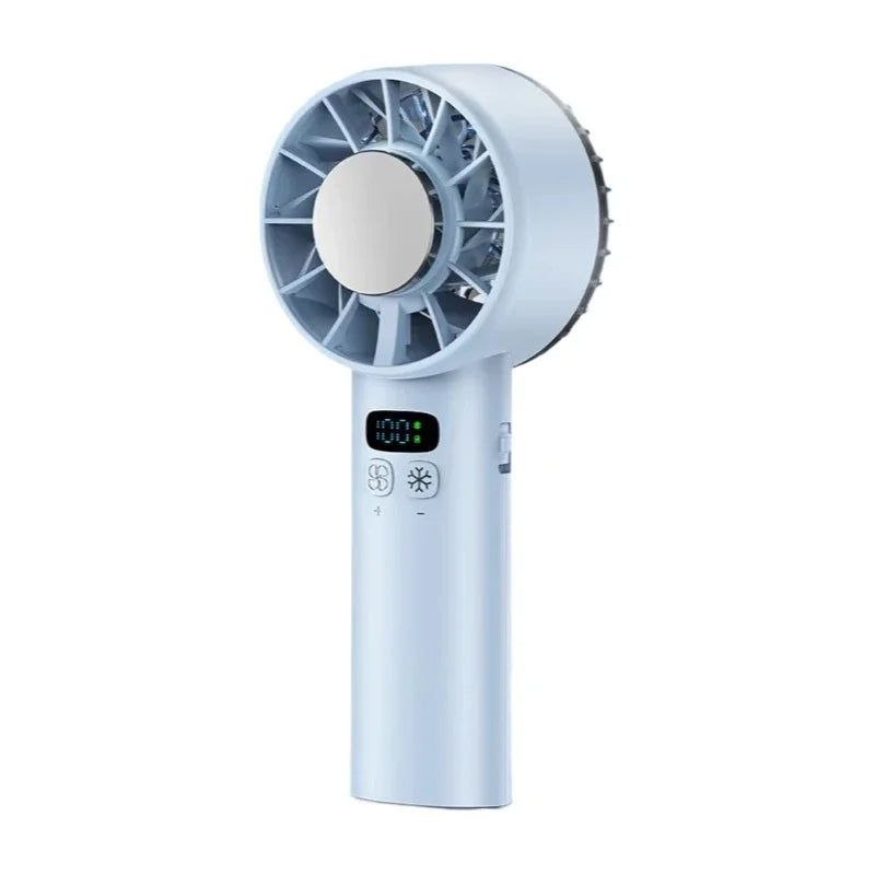 5200mAh Portable mini Fan 100 Wind Speeds Instant Cooling with Ice Mode Handheld fan USB Rechargeable electric fans Camping Fan