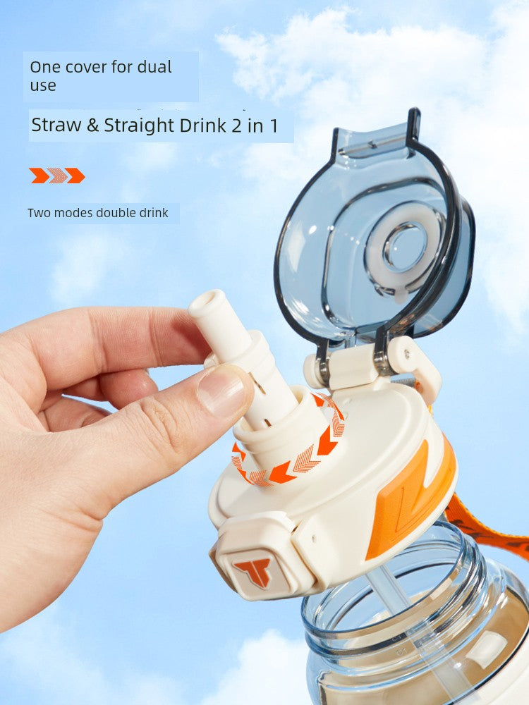 Sports Water Cup for Boys and Girls, Large Capacity, Summer Simple Design for Students, High Temperature Resistant Tritan Water Kettle