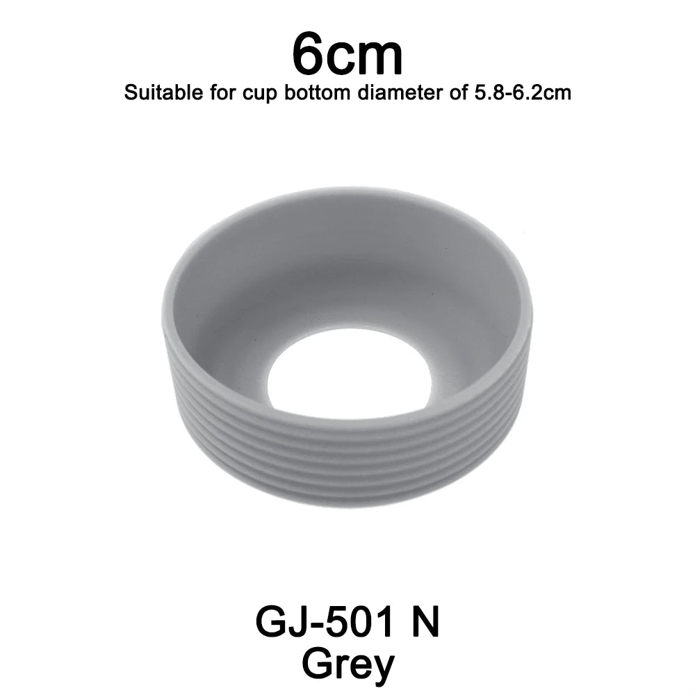 6cm 15 Colour Threaded Soft Silicone Cup Bottom Cover Wear Resistant Ring Sleeve Sheath Anti Slip Good Toughness