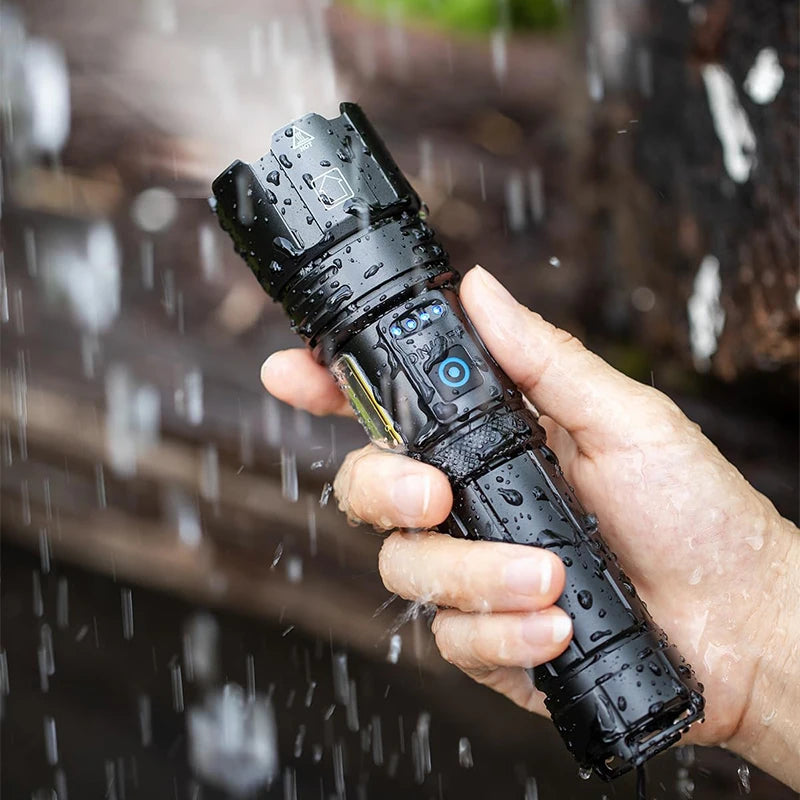 Super Powerful Led Flashlights High Power Rechargeable Torch Light Built-in Battery For Fishing Hunting Camping Lantern