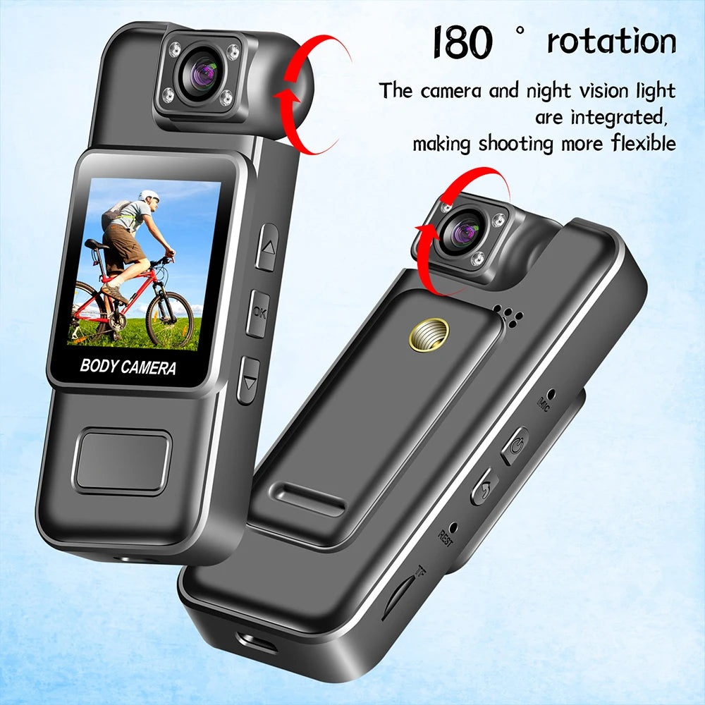 4K WiFi Ultra HD Mini Camera Portable Police Camera Infrared Night Vision Function Suitable for Police Use, Outdoor Cycling, etc