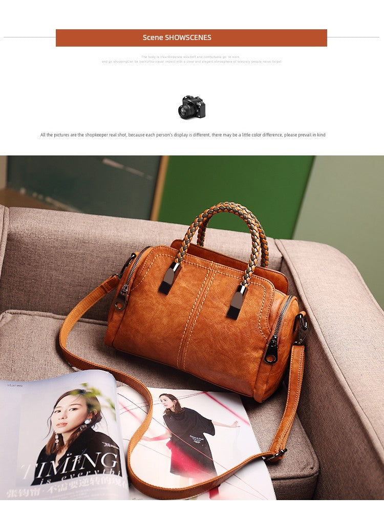 Fashion Large Capacity Shoulder Leather Women Bag
