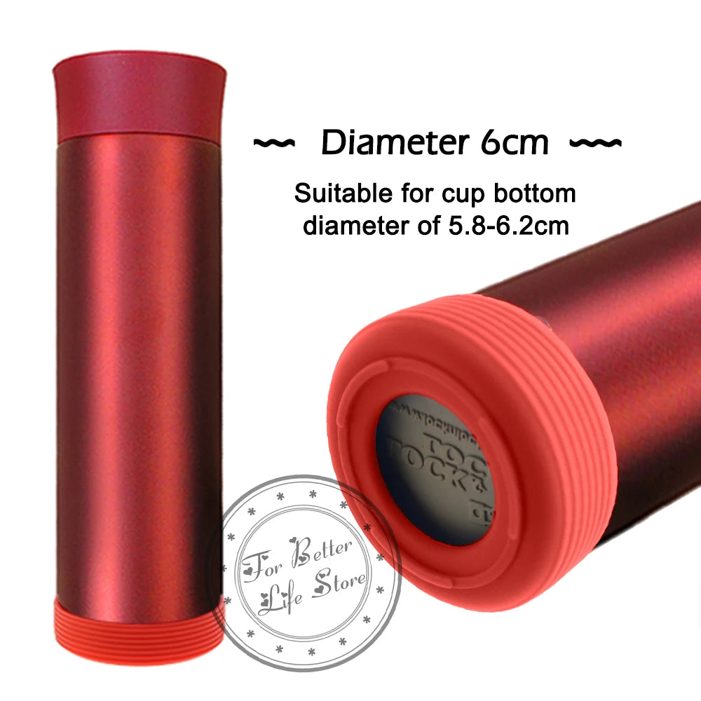 6cm 15 Colour Threaded Soft Silicone Cup Bottom Cover Wear Resistant Ring Sleeve Sheath Anti Slip Good Toughness