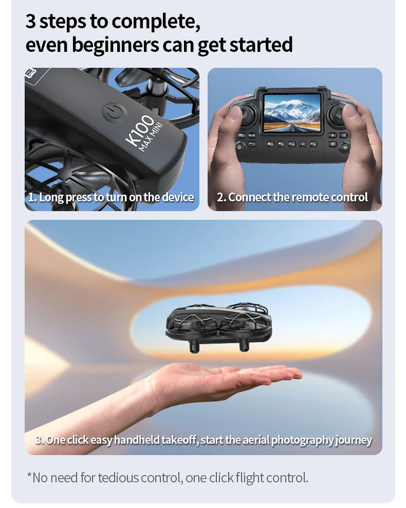 New K100 MAX Drone 8K 5KM Optical Flow Professional HD Dual Camera Obstacle Avoidance Aerial Photography Quadcopter Toys Gifts