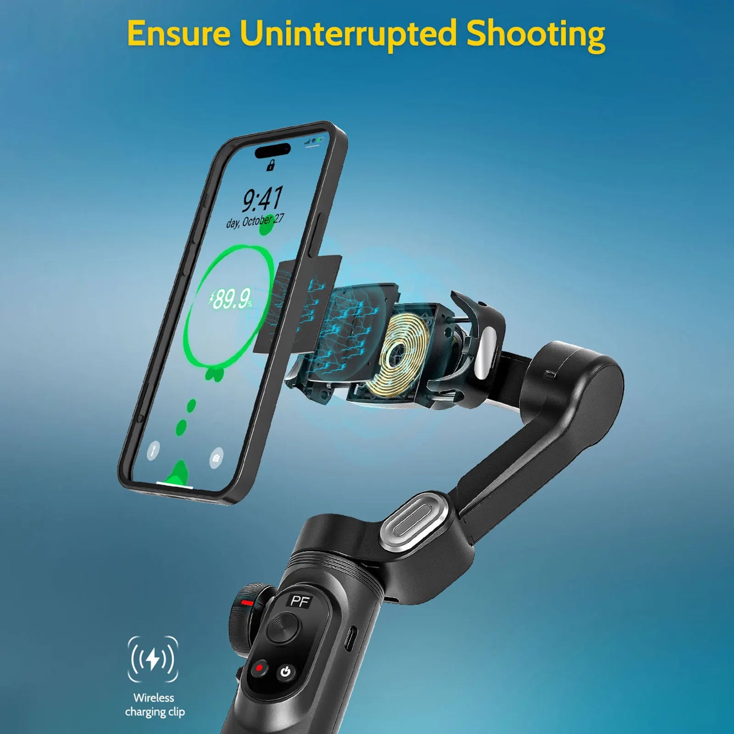 AOCHUAN Smart XPro Smartphone 3 Axis Gimbal Stabilizer For iPhone and Android Smartphone Shooting Video with Fill light Effects
