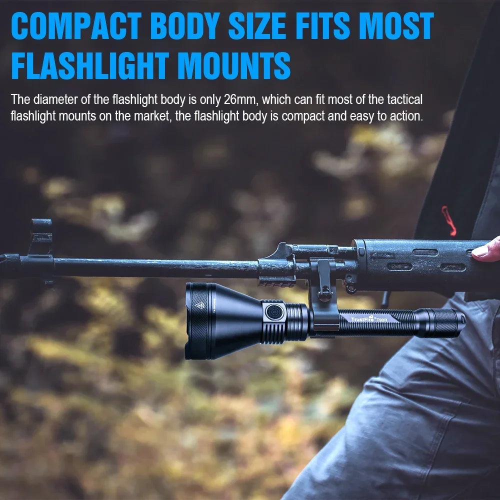 Ultra Tactical LED Flashlight LMNS SBT-90 4800LM High Power Rechargeable Military Torch Light for Hunting Self-Defense Camping