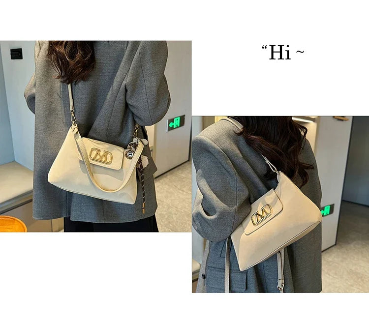 High-Quality Leather Shoulder Bag for Ladies, Women's Handbag by Famous Designer, Popular Classic Tote Elegant Style