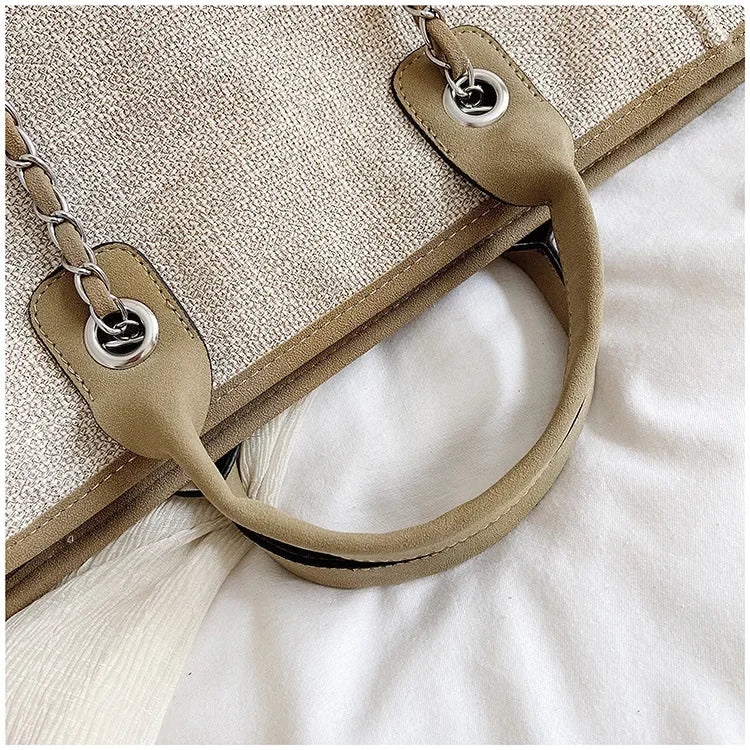Fashion Make Up Designer Big Women's New Korean Fashion Casual Large Capacity Shoulder Crossbody Chain Tote Bag