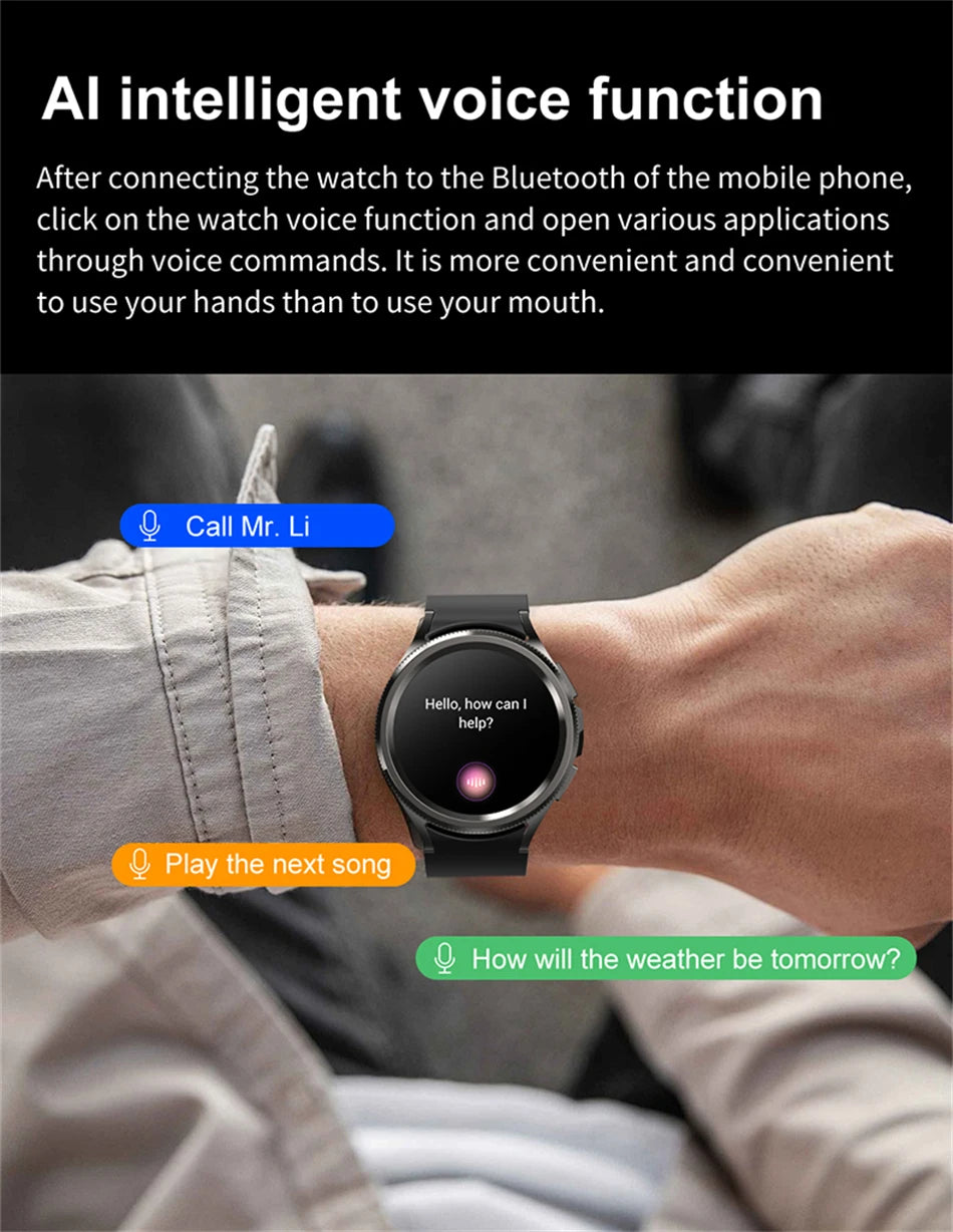 2025 New Watch 6 Classic Smartwatch Men GPS Sports Amoled Screen Heart Rate Waterproof Bluetooth Call Music Smart Watch Women