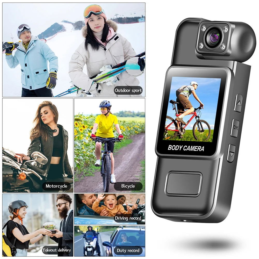 4K WiFi Ultra HD Mini Camera Portable Police Camera Infrared Night Vision Function Suitable for Police Use, Outdoor Cycling, etc