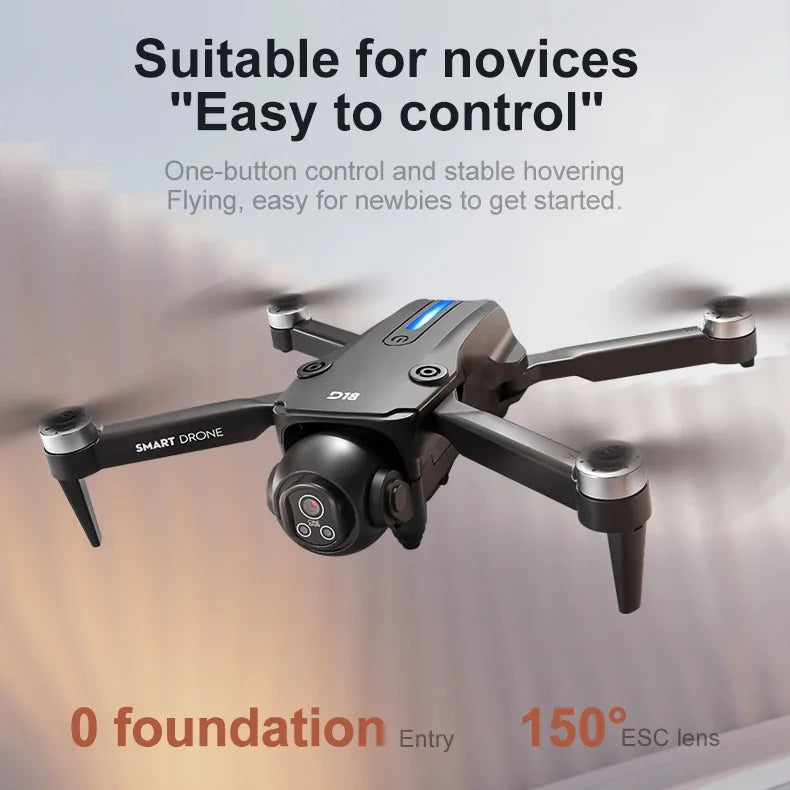 VIVO D18 Drone 8K Aerial HD Dual Camera Photography Intelligent Obstacle Avoidance Brushless Power 5G WIFI GPS Return VR Drone
