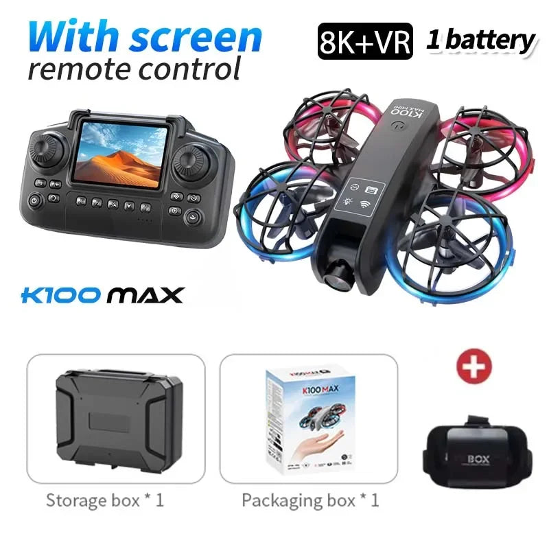 New K100 MAX Drone 8K 5KM Optical Flow Professional HD Dual Camera Obstacle Avoidance Aerial Photography Quadcopter Toys Gifts