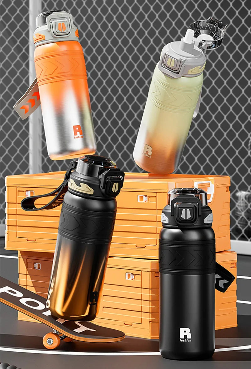 710ml High Quality Stainless Steel 316 Sport Vacuum Flask With Straw Portable Gym Fitness Outdoor Cycling Climb Thermal Bottle