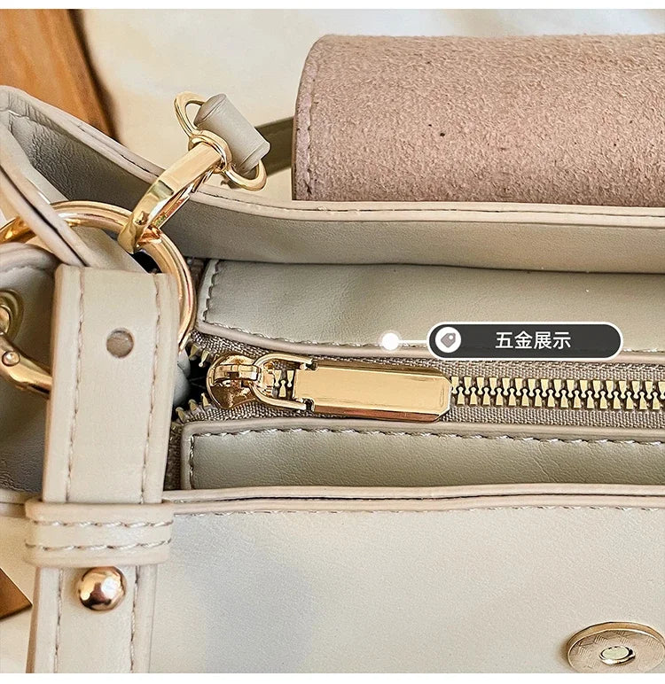 High-Quality Leather Shoulder Bag for Ladies, Women's Handbag by Famous Designer, Popular Classic Tote Elegant Style