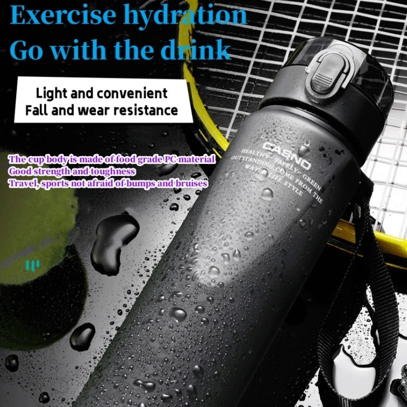 Durable water bottle with bounce cover, suitable for outdoor sports-very suitable for cycling, camping and running