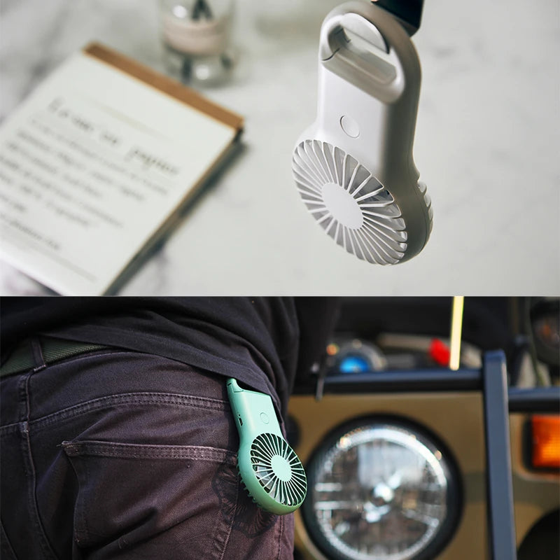New handheld mini fan, silent high wind USB charging, outdoor hiking, creative gift for graduation season