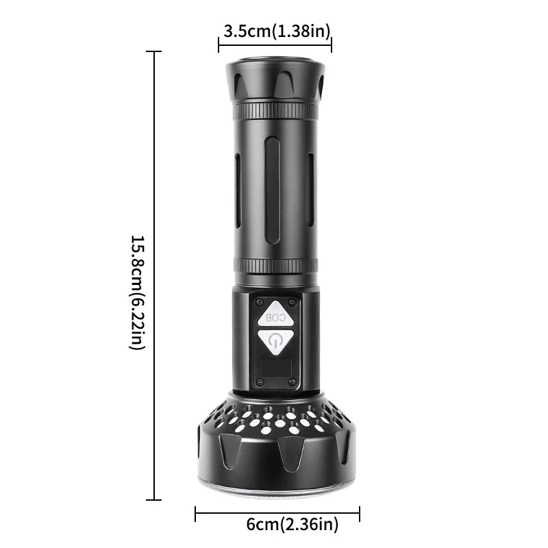 High Power LED Flashlights Built-in battery USB Rechargeable Strong Hand Light Multifunctional Torch Lamp For Emergency Camping