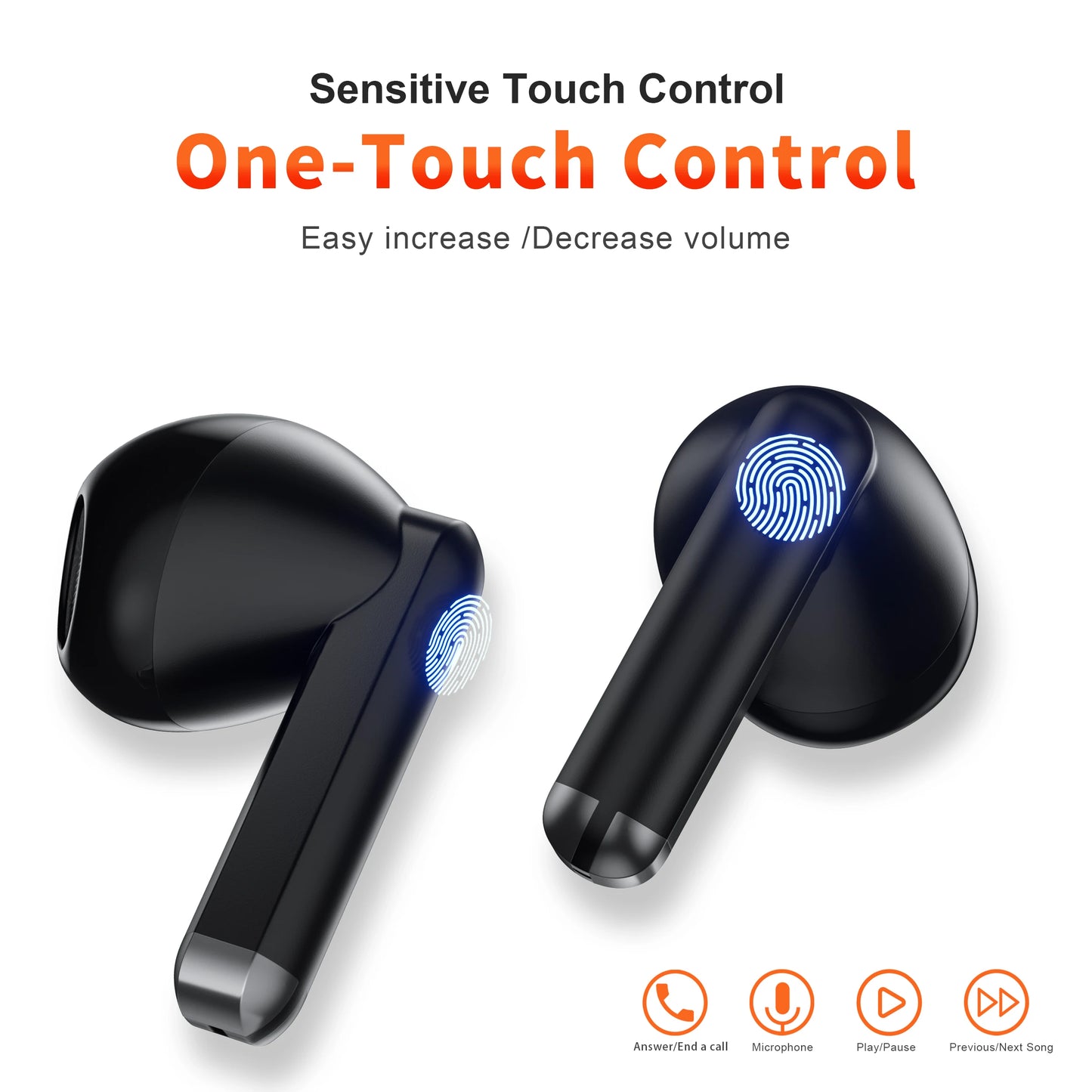 Bluetooth Wireless Headphones,QERE E28,NEW TWS 5.3,HD Microphone,HIFI Earphones,13m Driver,60ms Low Latency,4 Mics+ENC Call