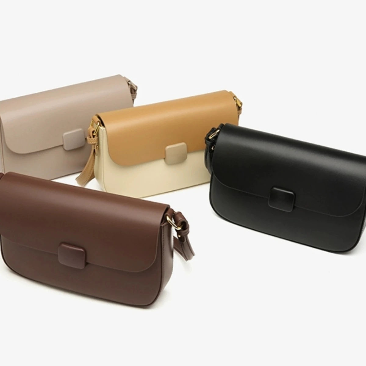 Luxury handbags female crossbody bags Tofu small square shoulder bag, Women bags new fashion 2025 genuine cowhide leather satchel