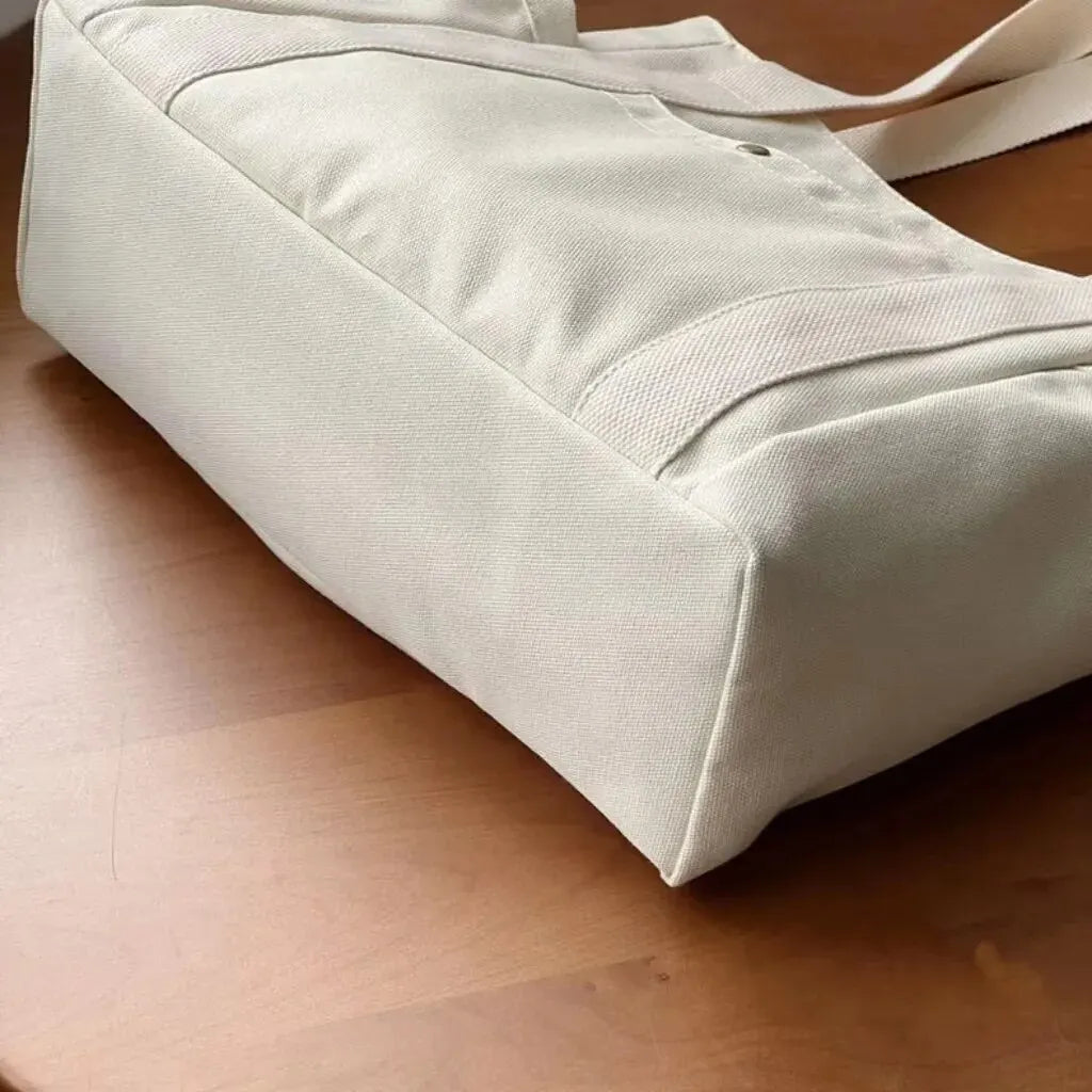 Large Capacity Tote Canvas Bag for Work Outgoing High Appearance Commuting Versatile Art Student Clothing Book Shoulder Bag.