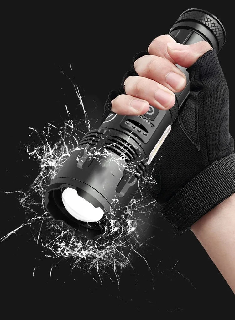 ZK30 Super XHP120 Powerful Led Flashlight XHP90 High Power Torch light Rechargeable Tactical flashlight 18650 Usb Camping Lamp