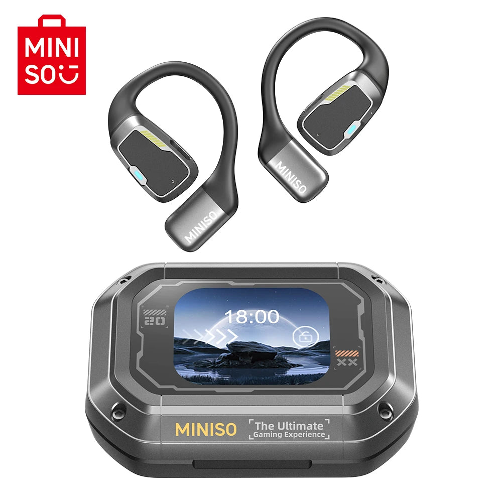 MINISO M98 True Wireless Open Ear Earbuds Bluetooth 5.4ears,13mm Dynamic Driver OWS Ears heads Gaming Headset Super Long Endure