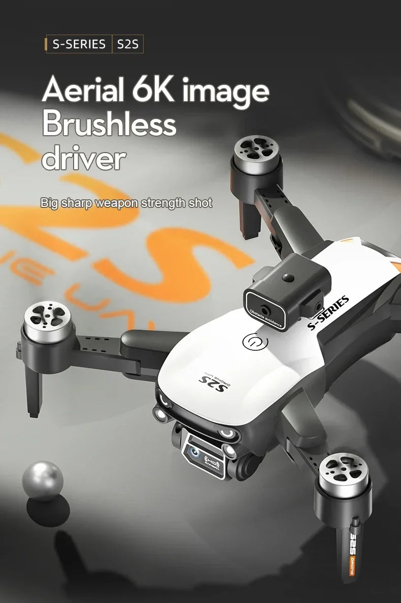 New S2S Mini Drone Profesional 8K HD Camera Fly 25Min Obstacle Avoidance Brushless Foldable Quadcopter Optical for Xiaomi