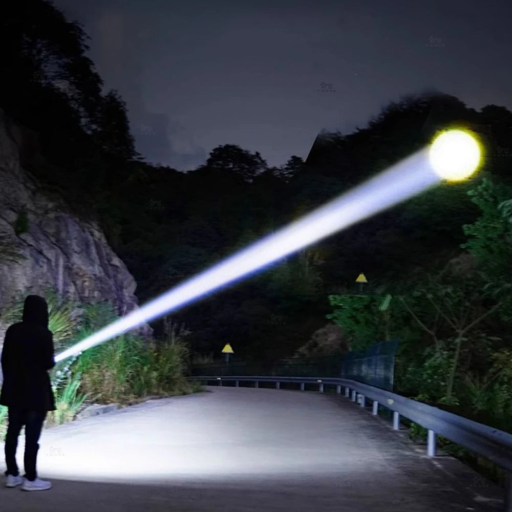 High Power LED Flashlights Built-in battery USB Rechargeable Strong Hand Light Multifunctional Torch Lamp For Emergency Camping