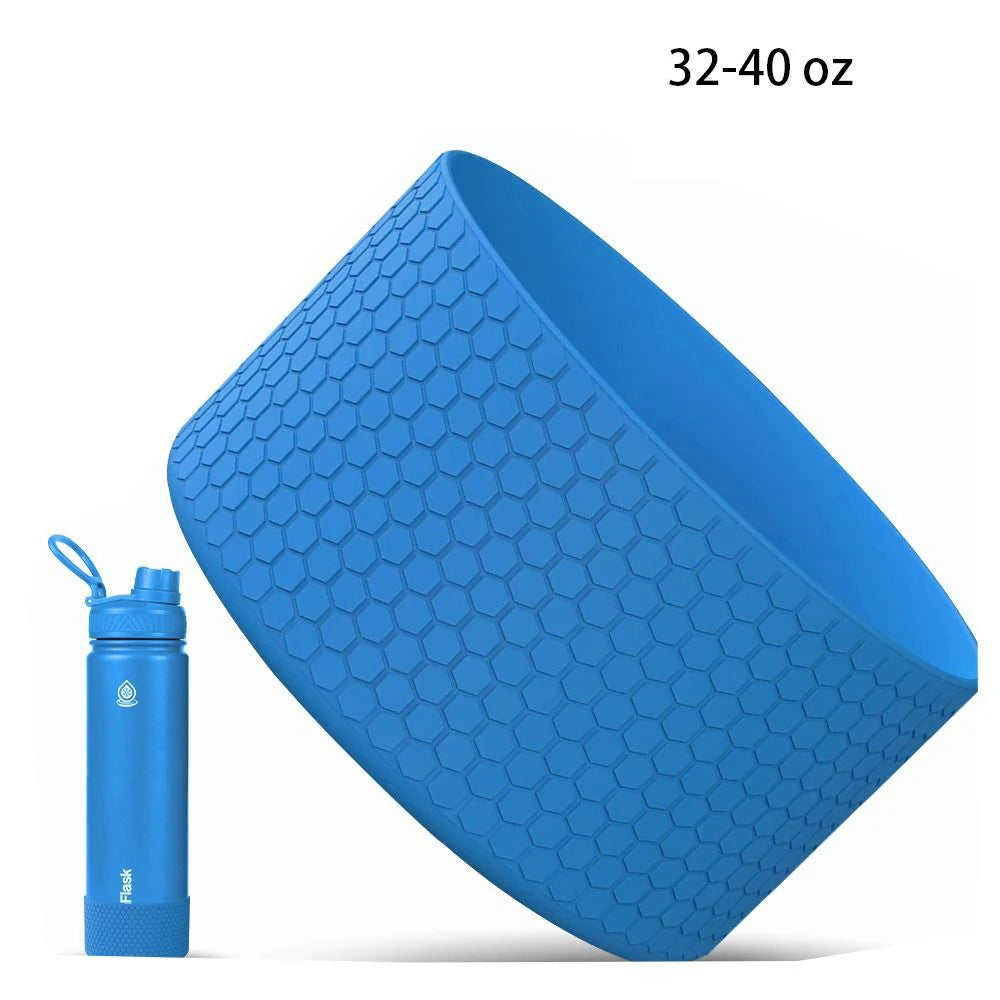 For Aquaflash HydroFlask And More 12-40 oz Anti-Slip Bottle Bottom Sleeve Cover Hexagon Texture Water Bottle Pad Protective Case