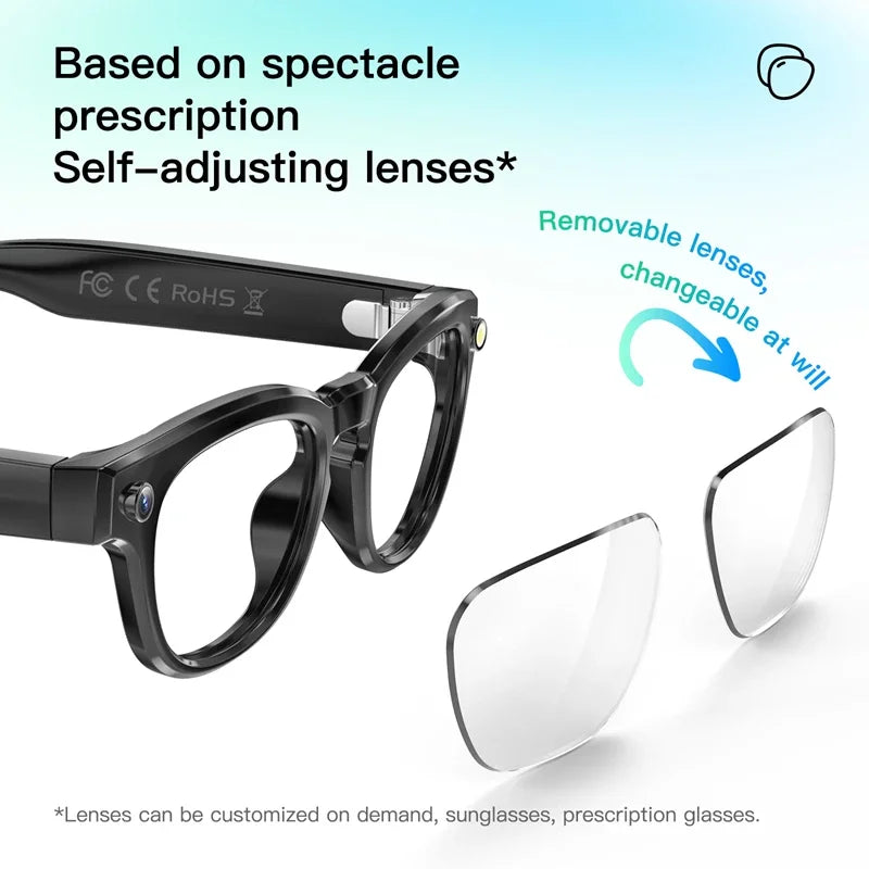 Xiaomi GS380 Smart Glasses With Camera 200W Pixels Auto Colour Change Lens Bluetooth Glasses Listen to music Shooting Sunglasses