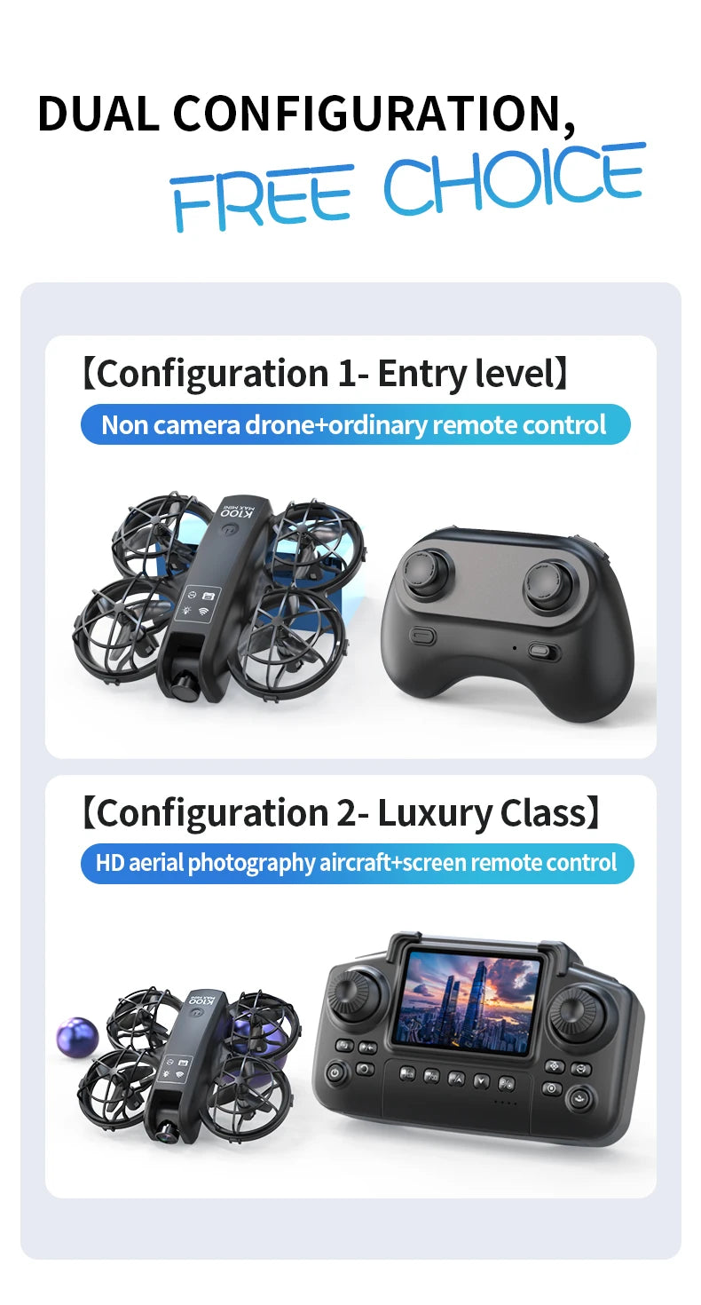 New K100 MAX Drone 8K 5KM Optical Flow Professional HD Dual Camera Obstacle Avoidance Aerial Photography Quadcopter Toys Gifts