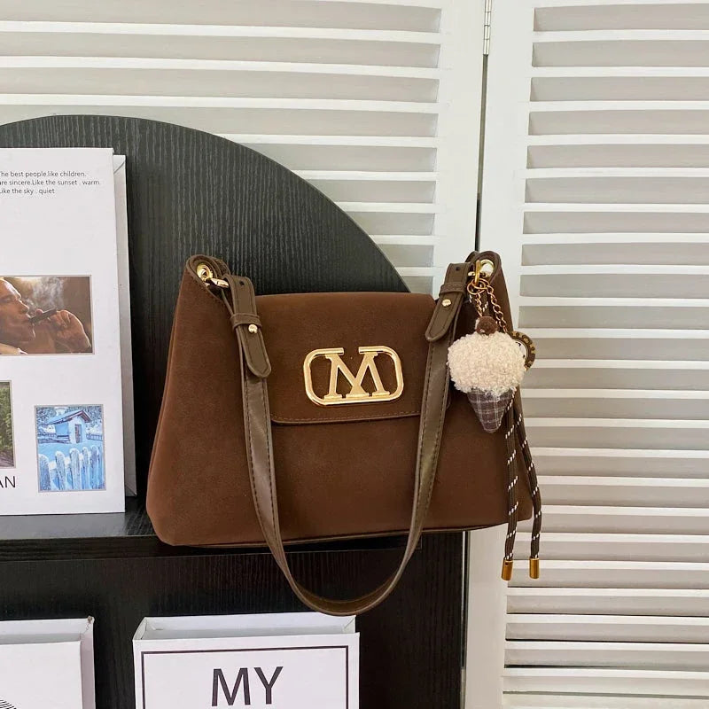 High-Quality Leather Shoulder Bag for Ladies, Women's Handbag by Famous Designer, Popular Classic Tote Elegant Style