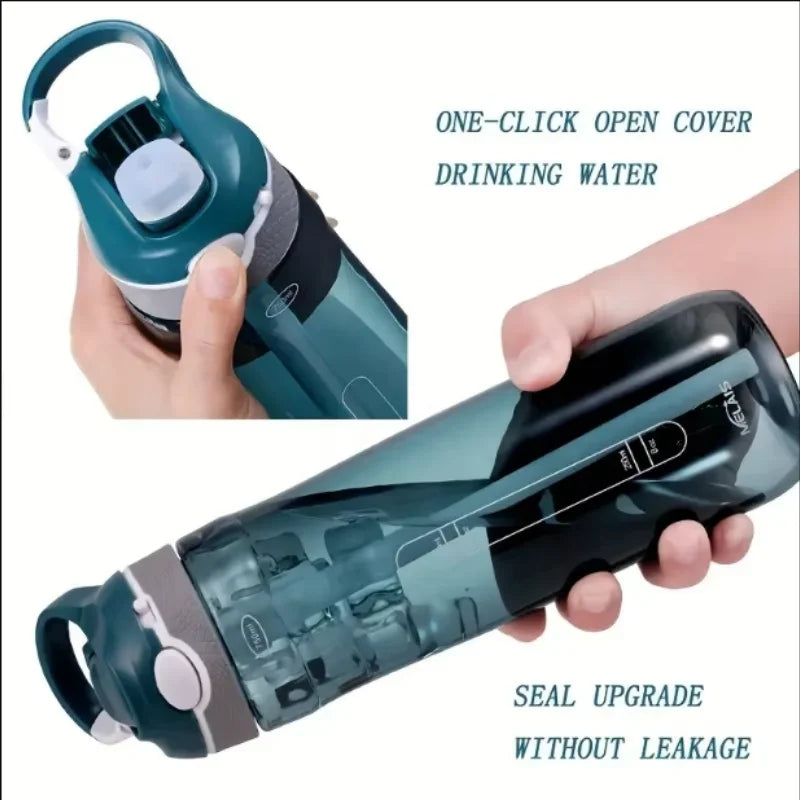 750ml Sports Water Bottle - Hydration On-the-go with Convenient Straw, Perfect for Camping, Hiking BPA-Free and Safe