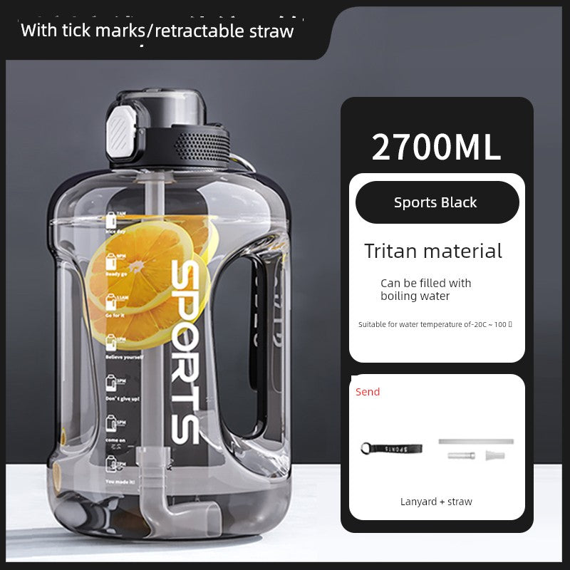Tritan 5Liter T Barrels Large Large-Capacity Water Cup Sports Water Kettle Outdoor Portable High Temperature Resistant Tea Cup for Boys