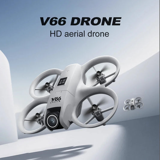 V66 Mini Remote Control Positioning Aerial Photography FPV Drone Wide Angle HD Camera Obstacle Avoidance Helicopter Machine Toy