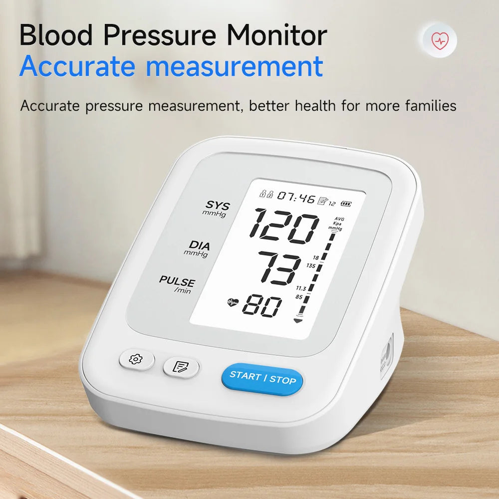 Yongrow Portable Digital Upper Arm Blood Pressure Monitor Measurement Tool Tonometer Sphygmomanometer
