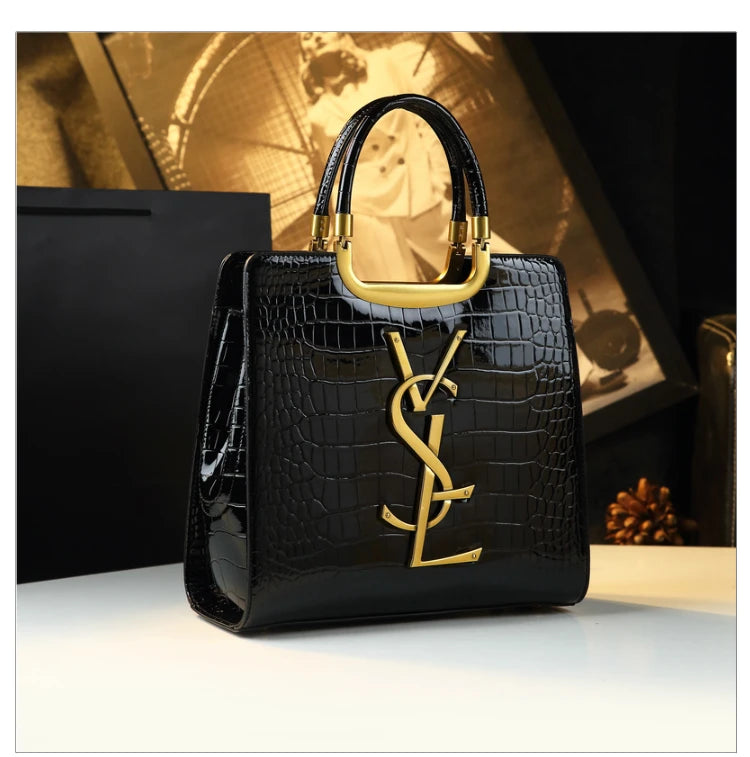 High-grade light luxury handbag New Autumn and Winter fashion Tote bag women's crocodile print single shoulder crossbodybag
