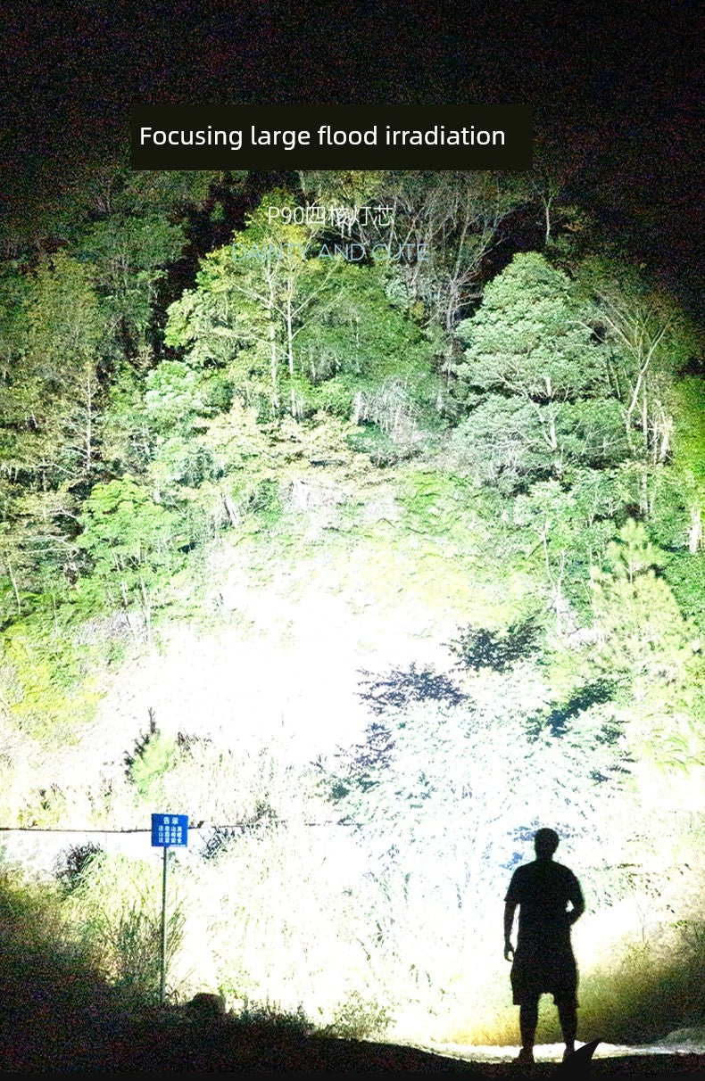 P90 Power Torch Rechargeable Outdoor Long-Range Xenon Lamp Zoom High-Power Spotlight Super Bright Probe Xenon Lamp