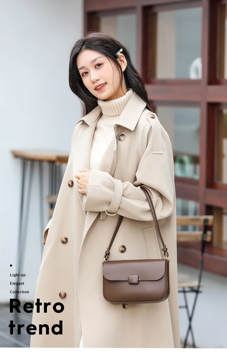Luxury handbags female crossbody bags Tofu small square shoulder bag, Women bags new fashion 2025 genuine cowhide leather satchel