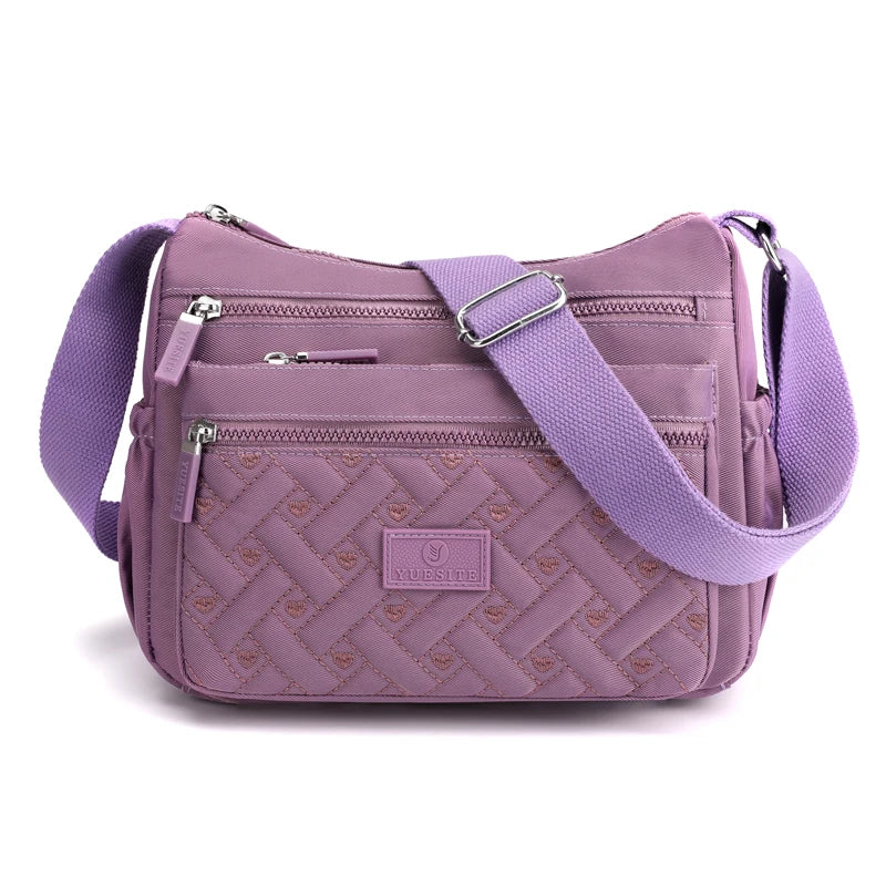 Ladies' Shoulder Bag - Adjustable Shoulder Strap, Zipper Closure