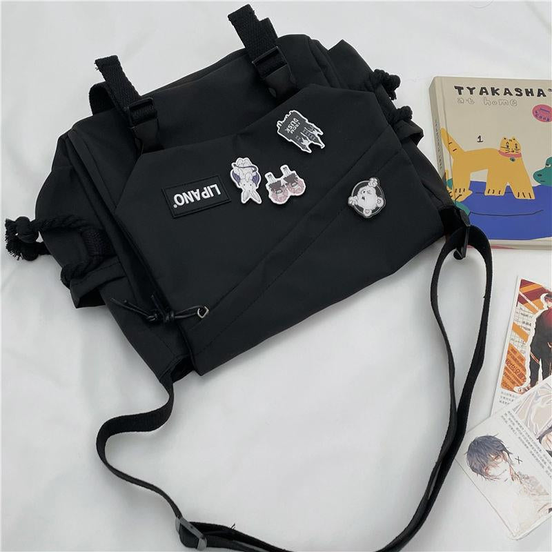 Women's Nylon Handheld One Shoulder Versatile Large Capacity Crossbody Bag Retro Work Travel
