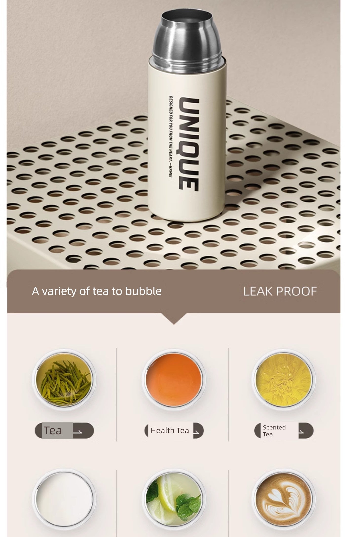 Vacuum Cup 2024 New Arrival Tea Water Separation Good-looking Tea Cup Men's Outdoor Tea Portable Quickly Open Stainless Steel Water Cup