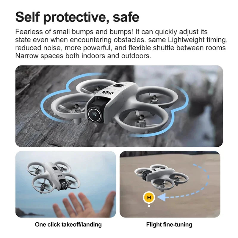 V66 Mini Remote Control Positioning Aerial Photography FPV Drone Wide Angle HD Camera Obstacle Avoidance Helicopter Machine Toy