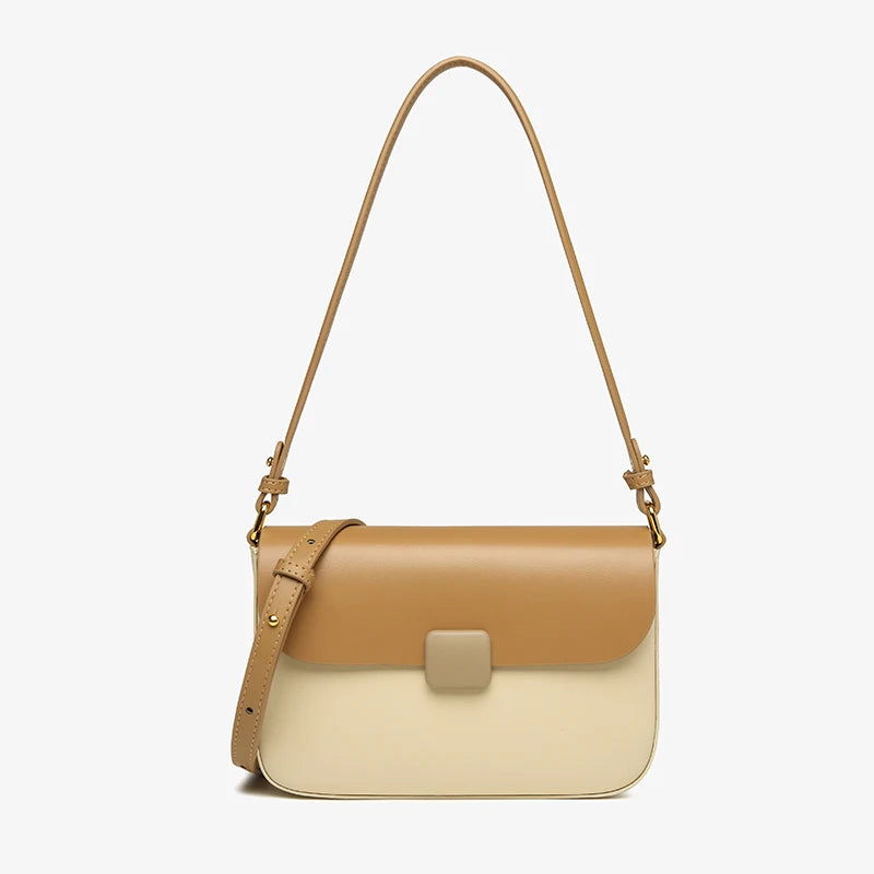 Luxury handbags female crossbody bags Tofu small square shoulder bag, Women bags new fashion 2025 genuine cowhide leather satchel