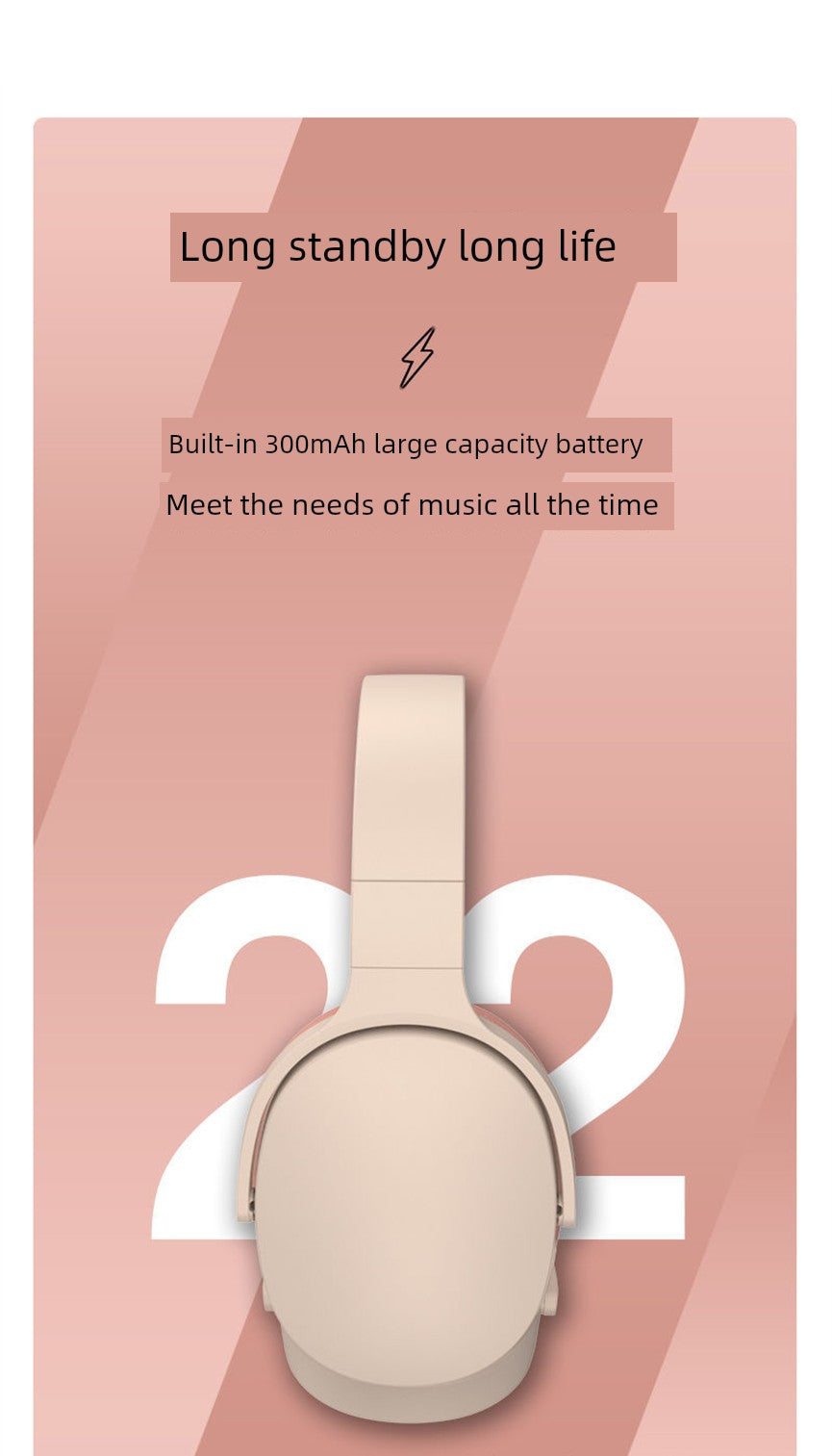 2025 Hot-Selling Headset Wireless Bluetooth Headset Foldable Dry-Reducing Low-Stress Full Ear Bag