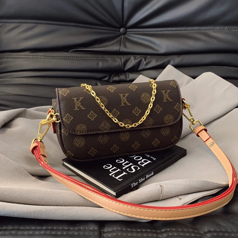 Classic Elegant Ladies Shoulder Bag Luxury Leather Handbag Designer Crossbody Purse Women's Tote Fashion Stylish Gift