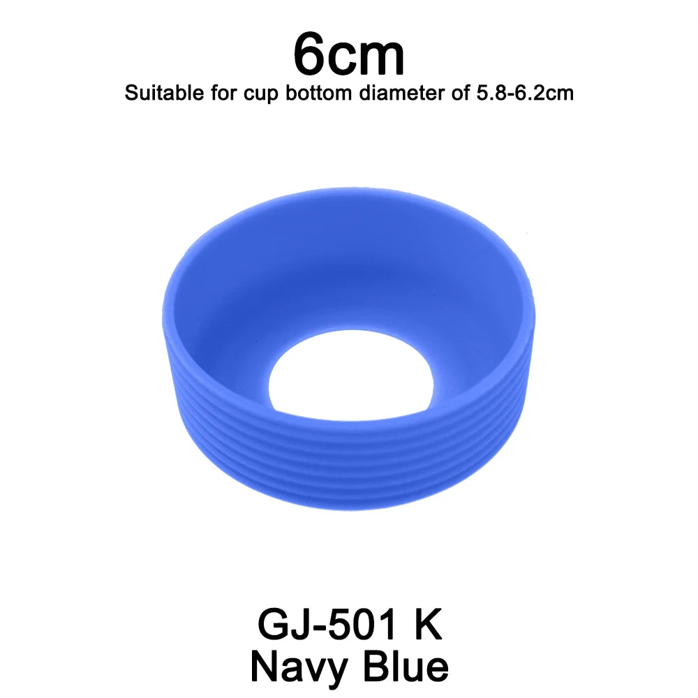 6cm 15 Colour Threaded Soft Silicone Cup Bottom Cover Wear Resistant Ring Sleeve Sheath Anti Slip Good Toughness
